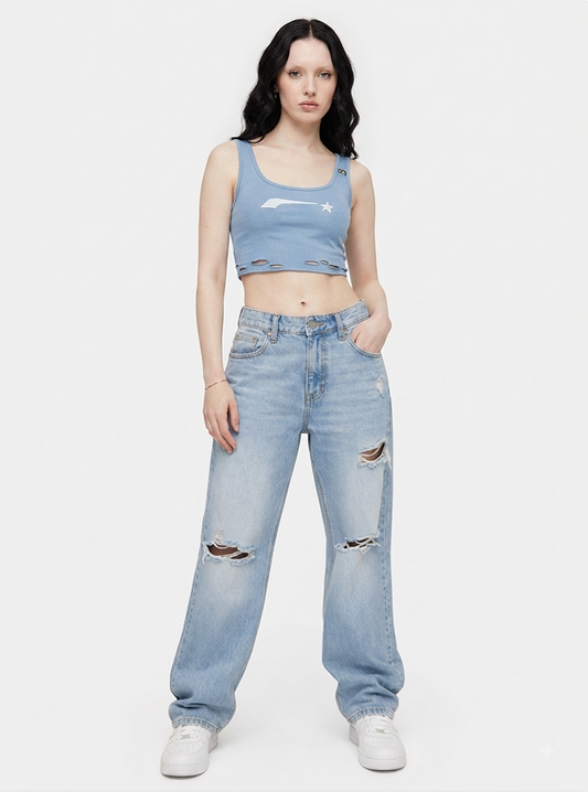 Women’s logo crop sleeveless tee