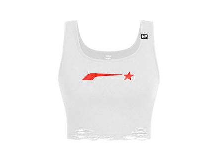 Women’s logo crop sleeveless tee